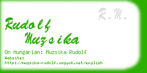 rudolf muzsika business card